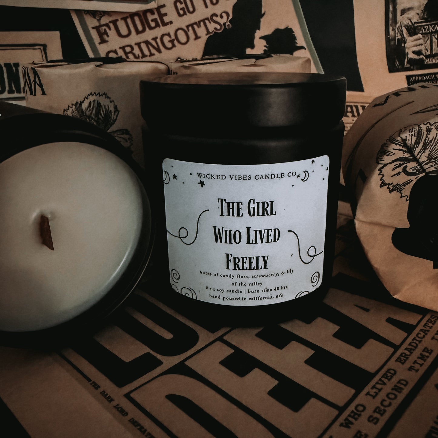 The Girl Who Lived Freely Candle