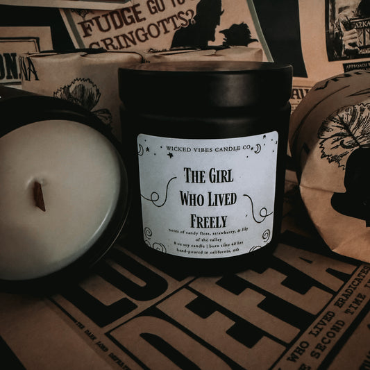 The Girl Who Lived Freely Candle